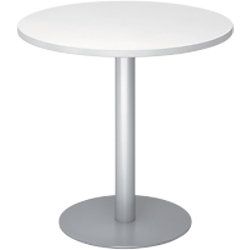 Hammerbacher Pilaar tafel STF08 Wit, zilver - 4032062157282