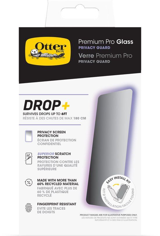 OtterBox Premium Pro Glass Privacy Screenprotector voor iPhone 16 - Transparant