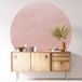 Sticker Mural Rond - Couleur Tendance - Diamètre 80 cm - Adhésif + Protection Brillante