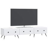 vidaXL TV Kast met lade Wit 147 x 34,5 x 30 cm Bewerkt hout