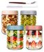 Set de 4 pots à avoine de nuit 500ml avec couvercle à vis