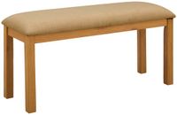 vidaXL Eetbank 95 x 32 x 45 cm Massief Eikenhout Beige