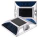 2 pièces éclairage solaire, LED, bleu, étanche, pour extérieur