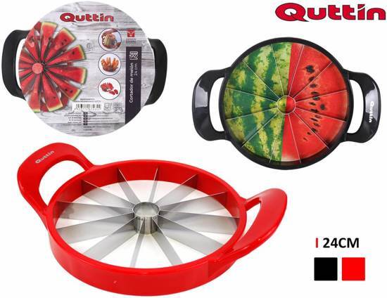 Quttin meloensnijder - Ã˜ 24 cm - rood/zwart