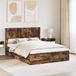 vidaXL Bedframe met opbergruimte en hoofdbord met lade Gerookt eiken