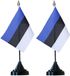 Shoppartners Bv Drapeau Estonie petits drapeaux de table - 4 pièces - 10 x 15 cm