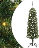 vidaXL Kunstkerstboom Groen 150 cm PVC en Staal en Kunststof