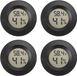 Merkloos / Sans marque Mini Digitale Hygrometer & Thermometer - Binnen/Buiten Vochtigheid & Temperatuur Meter-Sauna, Geschikt voor Kas, Tuin & Kelder, Fahrenheit(℉)/Celsius(℃) Omkeerbaar, 4-Stuks Set-zwart