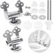 Merkloos Set de fixation pour abattant de toilette - Mécanisme Softclose - Charnière en alliage de zinc - Kit de réparation d'abattant de toilette