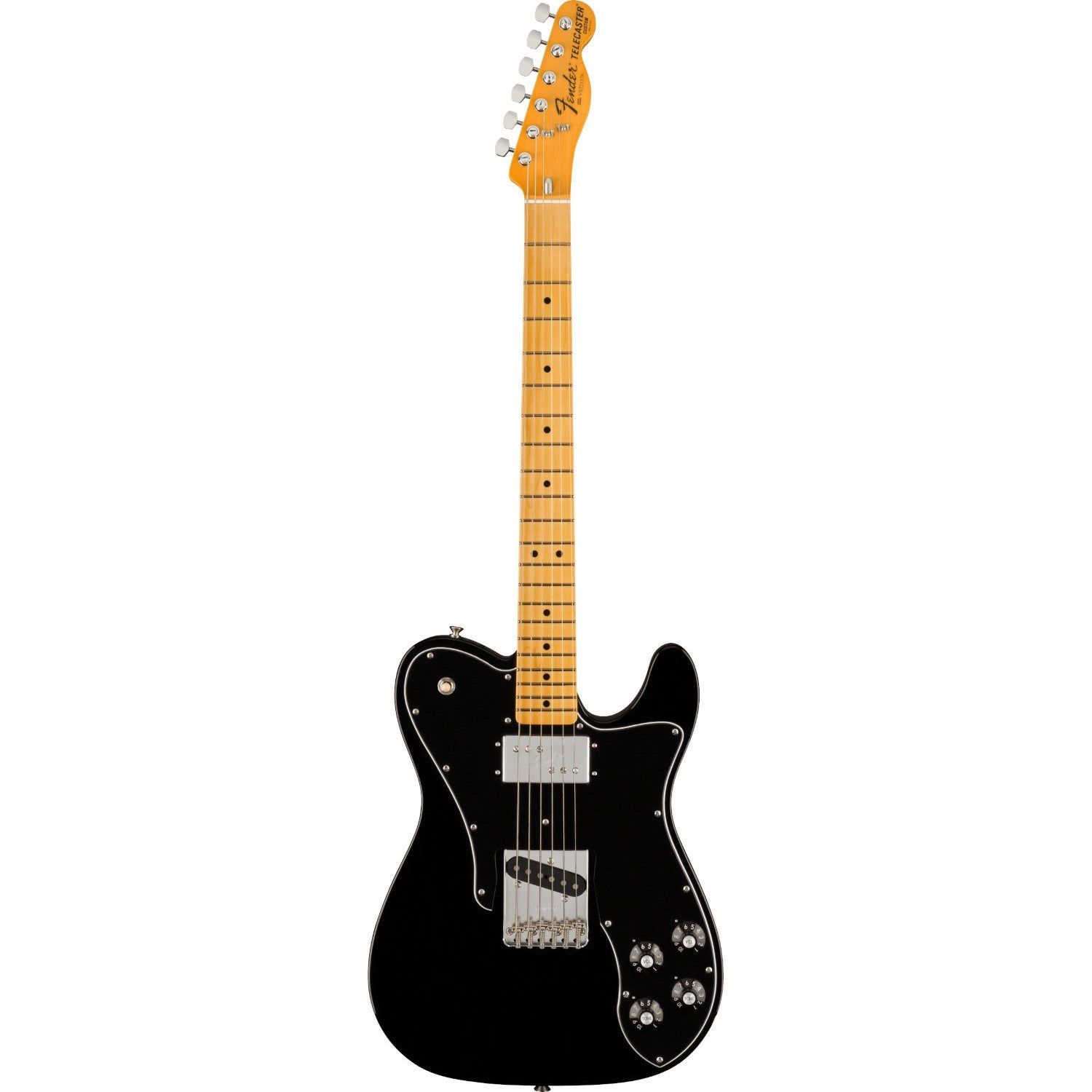 Fender American Vintage II 1977 Telecaster Custom Black MN Electric Guitar