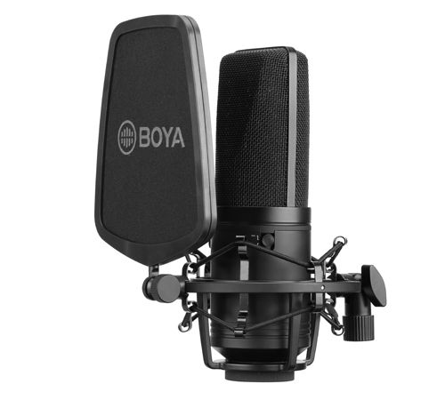 Boya BY-M1000 - Grootmembraan Condensator Microfoon - Studio - Zwart
