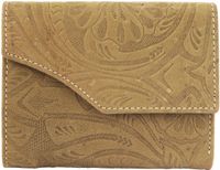 Akzent Damesportemonnee portemonnee portemonnee echt leer liggend 14 x 11 cm, Bruin 1, 10x13