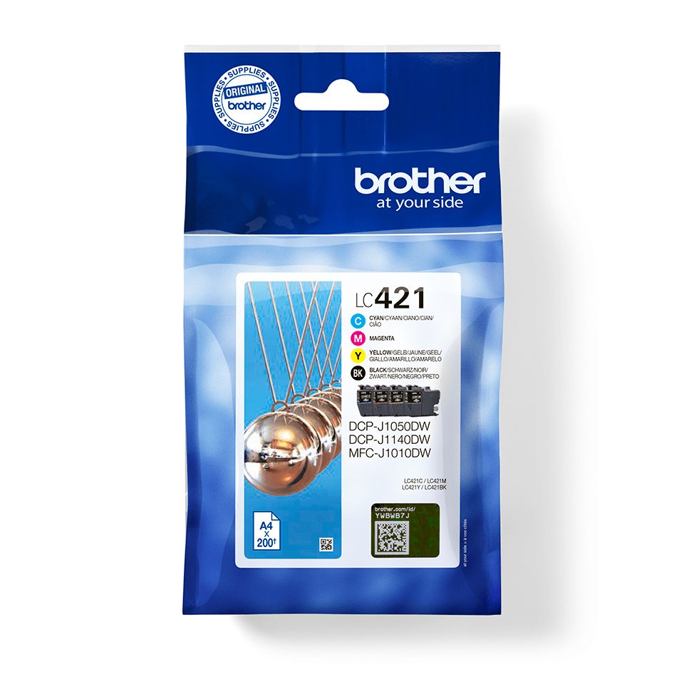 Brother LC-421VAL - Multipack - Original - Black, Cyan, Magenta, Yellow - 4 Cartridges