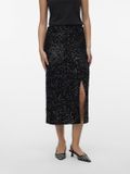 Vero Moda Lange rok VMHALIA met pailletten zwart