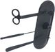 Accessoires set kaarsen - Trimmer de mèche - Onderhoud kaarsen - Acier inoxydable - 4 pièces - Noir