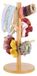 Support pour élastiques à cheveux - Rangement à bijoux en bois - Portable - 6 compartiments - Compact - Qualité supérieure - Dimensions : 34,5 x 16 cm - Présentoir à bijoux