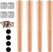 Allecto plus - Pieds de meuble en bois 40 cm - Chêne - Pieds de table de remplacement pour canapés, tables à manger et meubles TV
