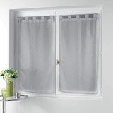 Douceur d'intérieur Rechte paar lussen 2 x 60 x 160 cm voile print metallic orion grijs