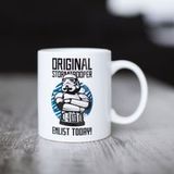 Stormtrooper Kop - Tasse Rétro Enlist Today - blanc