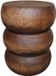 Interieurdirekt Table d'appoint en teck massif ronde Ø35cm | Design sculpture trois boules | Fait main d'Indonésie