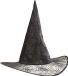 Finidi Chapeau de sorcière avec bords en dentelle