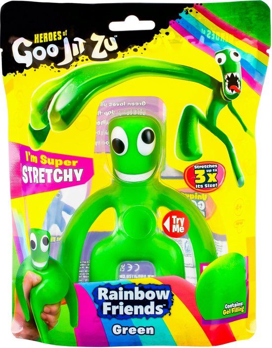Goo Jit Zu Heroes of Goo Jit Zu Rainbow Friends - Green - Stretch Figuur