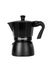 Barazzoni De Deluxe Espresso Sokker, 3 kopjes, aluminium, zwart, 8,6 x 14,5 x 15,6 cm