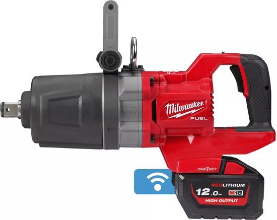 Milwaukee M18 ONEFHIWF1DS-121C One-Key 1" Fuel Accu Slagmoersleutel D-greep 18V 12Ah Li-Ion