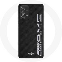Maniacase Hoesje voor Samsung Galaxy A33 5G Amg Logo Carbon Textuur