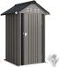 Outsunny Tuinopslaghuis - Gegalvaniseerd staal - 122L x 121B x 192H cm - Lichtgrijs