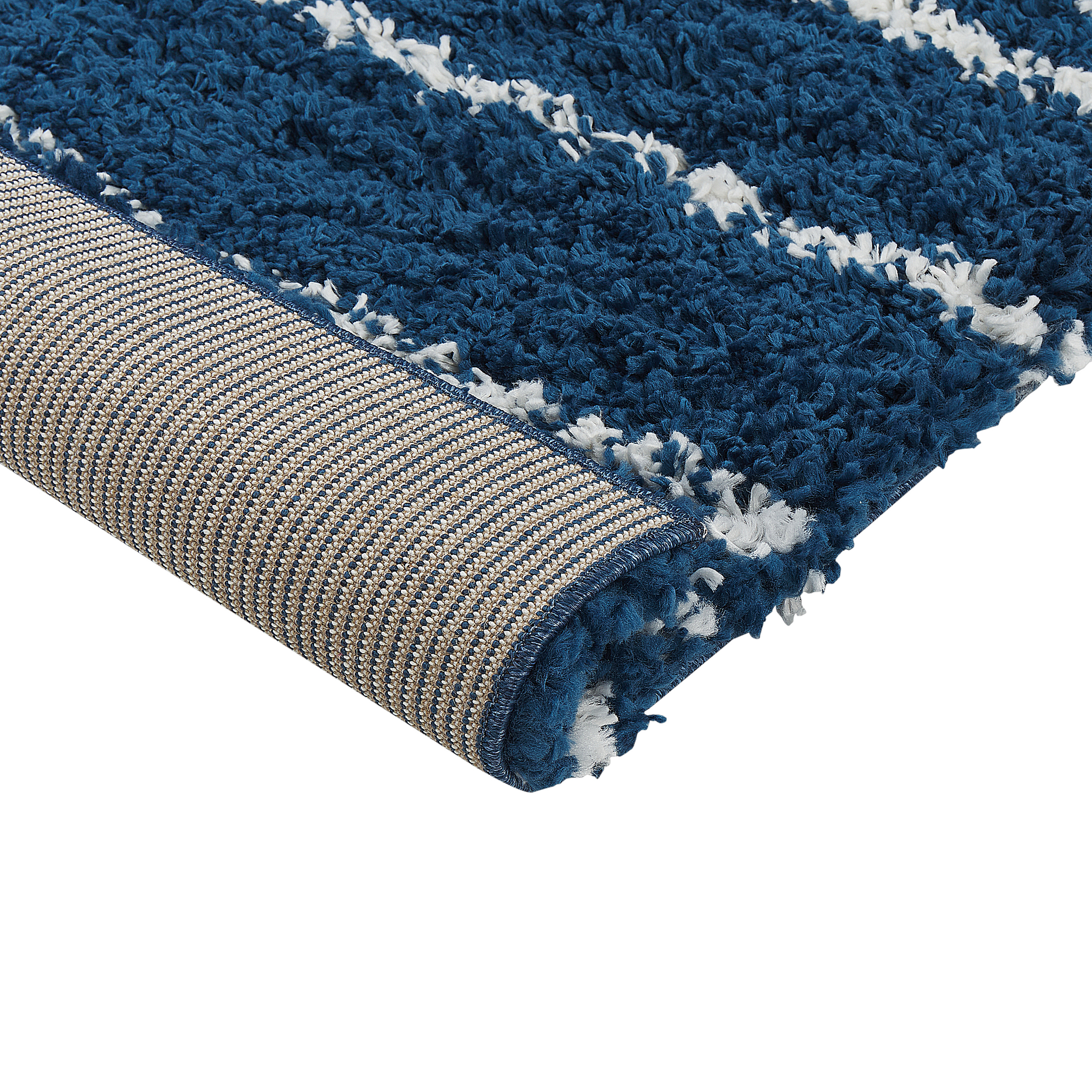 BELIANI Beliani TASHIR - Shaggy tapijt - Blauw - 200 x 300 cm - Polypropyleen