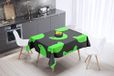 Bonamaison Tafelkleed, Anti-Mold, Sneldrogend, Waterdicht, 100% Polyester Tafellaken, Neon groene rook, 140 x 140 Cm