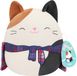 Squishmallows Cam - Little Plush - Brown and Black Calico Cat W/Navy and Red Plaid Shirt Around Waist - 20cm