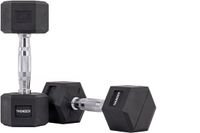 THUNDER® Hexagonale Dumbbell 5 kg Zwart Rubber