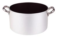 Pentole Agnelli Aluminium Anti - Adherent Professional 5 Mm. diepe Platinum Saucepot met 2 handgrepen, 2,75 liter, zilver/zwart