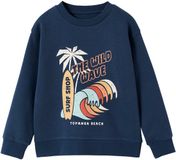 Vertbaudet Sweater jongen met ronde hals en lange mouwen nachtblauw