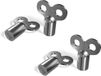 waterval Panda waterval 4 Pack kachel ontluchtingssleutel - Radiator ontluchten - Zilver verzinkt 5mm