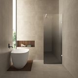 Vendor Wiesbaden Inloopdouche Less 90x200cm met mat wit beslag en 8mm glas spiegelrook naar helder rechts