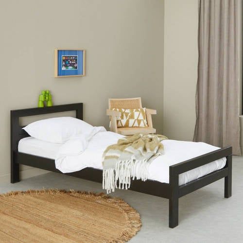 Wehkamp Home bed Capri (90x200 cm) - Zwart - Grenen - 2023