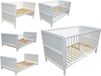 Micoland Kinderbed, juniorbed, bijzetbed, 140x70 cm, 3-in-1, wit