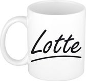 Bellatio Decorations Lotte Naam koffiemok - wit - 300 ml