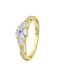 Lucardi Dames Goldplated ring met zirkonia