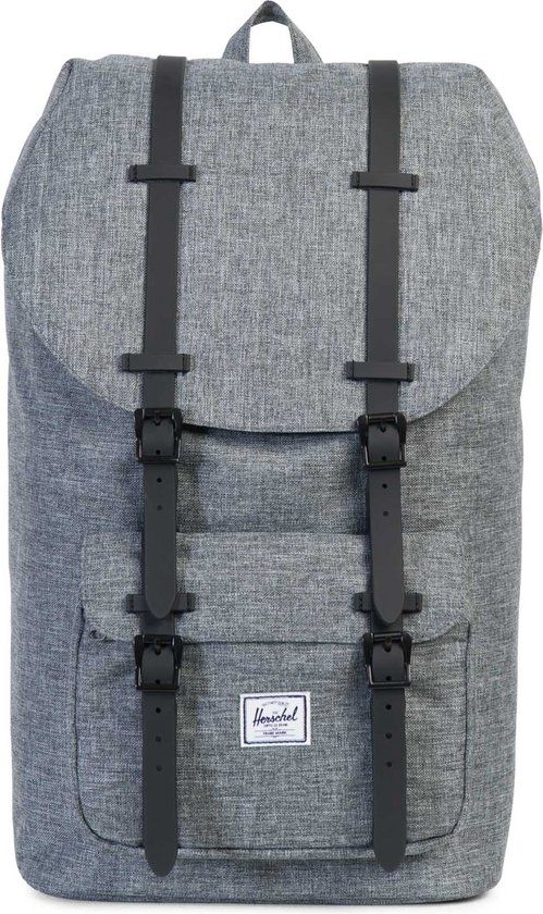 Herschel Little America - Raven Crosshatch/Black - 25L Backpack - 15" Laptop Compartment - Unisex - Grey
