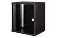 DIGITUS Netwerkkast - 19-inch Rack 12 HE - Niet gemonteerd - wandmontage - 400 mm diep - 319,25 mm bruikbare diepte - draagvermogen 60 kg - glazen deur - SOHO Pro serie - zwart