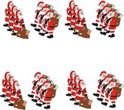 Pendentifs de Noël en bois Bonhommes de neige 6 cm (24 pièces)