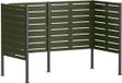 vidaXL Écran de poubelle 167 x 85 x 113 cm Acier vert olive
