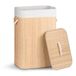 VOUNOT Wasmand Bamboe met Deksel, 72L Rechthoekig Wasmand met 2 Uitneembare Waszakken & Handvatten, Opvouwbare Wasbox voor Badkamer Slaapkamer Wasruimte, Houtkleur