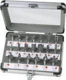 FERM PRA1008 Bovenfrezenset - 20-delig - Aluminium Koffer