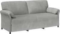 vidaXL 3-Zits Bank Lichtgrijs Fluweel 198 x 83 x 95 cm