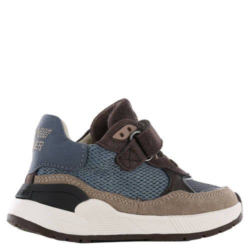 Shoesme suède sneakers - bruin/blauw